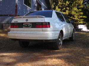 After lifting the Jetta, and with 195/70/14 truck tires.