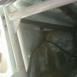 The downbar on the inside of the car. It didn't have one before.
