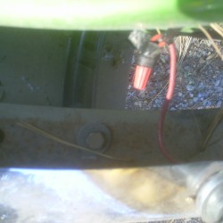 The underside of the bumper, as seen from the inside of it. Those tabs in the first photo are what the bolt is going through.