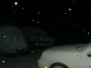 Three upset VW's in the snow.