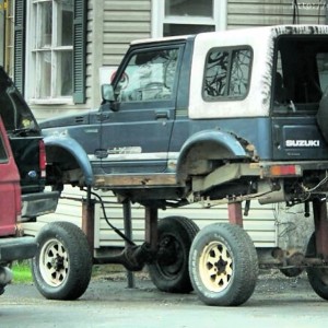 Will this lift kit pass tech? LOL. Photo from Camburg Racing.